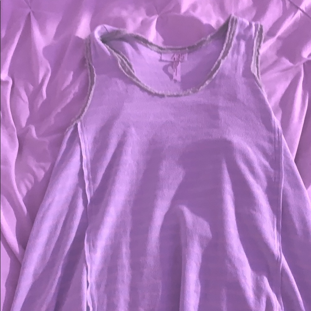 Tula j green and blue striped tank